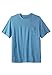 KingSize Men's Big & Tall Shrink-Less Pocket Crewneck Tee, Heather Atlantic