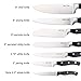 McCook MC26 14 Pieces FDA Certified High Carbon Stainless Steel kitchen knife set with Wooden Block, All-purpose Kitchen Scissors and Built-in Sharpener(Black)