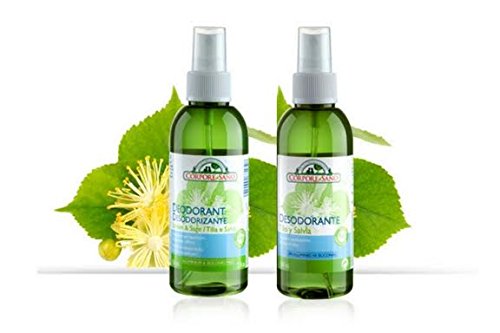 (2-Pack) Corpore Sano Natural Non Staining Gas-free Spray Deodorants- Certified Bio Extract- Linden & Sage 150ml.
