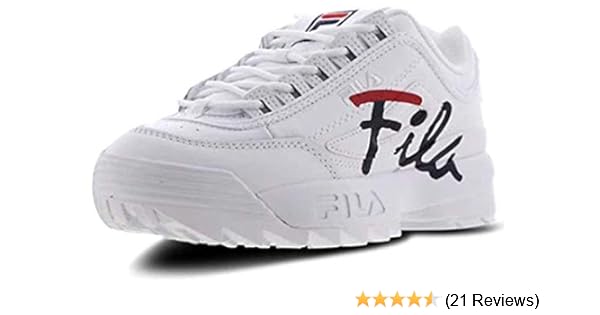 fila disruptor size 5 white