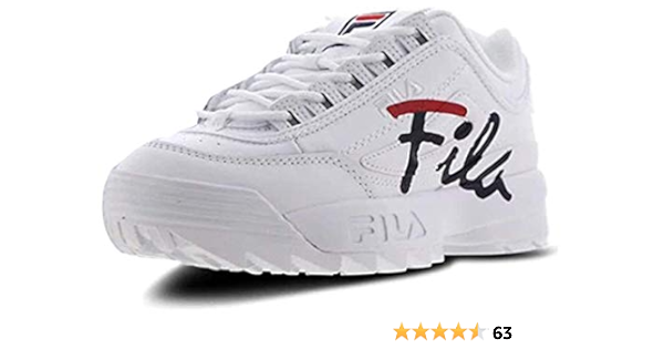 fila disruptor script silver