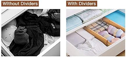 Utoplike Bamboo Kitchen Drawer Dividers Adjustable Drawer