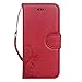 iPhone 6 Wallet Case, iPhone 6S Wallet Case, ACO-Uint Premium Vintage Emboss Flower Silm Wallet Case for iPhone 6 6S