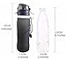 BBD Collapsible Water Bottle 750ml/ 26 oz – Leak Proof Silicone Foldable Sports Water Bottle BPA Free (Black)