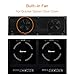 COSTWAY 1800W Double Induction Cooktop, Portable Electric Dual Hot Plate, Countertop Burner w/Digital Display, 8 Temperature and Power Levels, Kids Safety Lock, Black