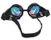 Rainbow Crystal Lenses Steampunk Glasses Chrome Finish Gotchic Welder Goggles