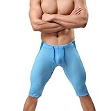 YiZYiF Men's Soft Breathable Running Tights Bikini Stretch Workout Pants