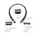 Bluenin Bluetooth Headphones Hi-Fi Stereo Neckband Wireless Headset Retractable Earbuds with Mic(16 Hours Play Time, Bluetooth 4.1, Sweatproof)-2017 Upgraded Version (Black)
