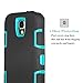 Galaxy S4 Case, EC 3in1 Hybrid High Impact Armor Case Defender Shockproof Combo Case for Samsung Galaxy S4 IV i9500 with Screen Protector and Stylus (Blue/Black)
