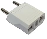 Ckitze Round White USA to Europe/Asia/Africa Travel Power Plug Adapter