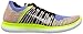 Nike Women's Free Running Motion Flyknit Shoes, White/Black/Blue/Hyper Punch - 7 B(M) US