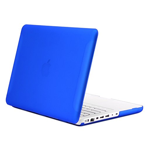 TOP CASE 4 in 1 Bundle - Rubberized Hard Case Cover + Soft Sleeve Bag + Silicone Keyboard Cover + Screen Protector Compatible with Apple MacBook White 13" (A1342/Latest) (Case NOT Compatible with Apple1st Gen A1181 with Mouse Clicker) - ROYAL BLUE - Thumbnail 6