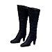 Black 1/6 Scale High Heel Long Boots Shoes Accessories for 12 inch Female Action Figure Body