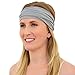 LIGHT GREY ORGANIC HEADWRAP by KOOSHOO | Top Rated Women's Headband made from Soft, Breathable and Sweat-Wicking Organic Cotton | Perfect Twist Headband for Workout, Running, Yoga and Fashion