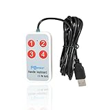 iKKEGOL 1.8Meter /6Feet USB Durable Game Handle Mini Button 4 keys Switch User-defined Keyboard for Game Laptop Hospital White