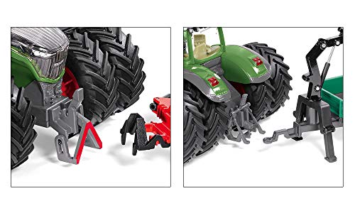 siku 3289, Fendt 1042 Vario Traktor mit Doppelbereifung, 1:32, Metall/Kunststoff, Grün, Abnehmbare Fahrerkabine, Front… – Bild 6