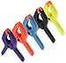 Ram-Pro 30 Piece Spring Clamps Set - Colored Plastic, 2 in Heavy-duty Support Spring Clip adjustable grip with jaw opening assorted colors Clamps for Photo Studio Backdrops Woodworking