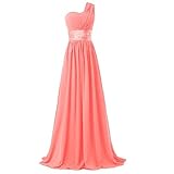Time Dresses Women's Chiffon One Shoulder Bridesmaids Dresses