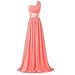 Time Dresses Women's Chiffon One Shoulder Bridesmaids Dresses