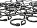 Bluecell Pack of 40 Plastic Snap Ring 55mm for Bathroom Shower Curtain / Outdoor Activities Black Color (C58A-15)