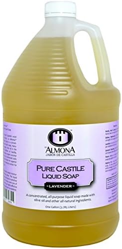 La Almona - Pure Castile Liquid Soap (Lavender), 1 Gallon