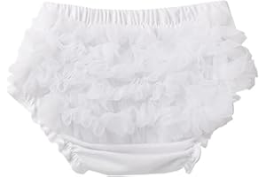 RUKOSU Baby Tulle Ruffle Bloomer for Newbornr Infant Girls Cotton Frilly Diaper Covers Cute Briefs Panties Shorts