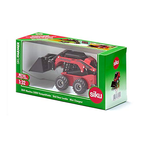 siku 3049, Manitou 3300V Kompaktlader, 1:32, Metall/Kunststoff, Rot, Viele Funktionen, Kombinierbar mit siku Modellen im gleichen Maßstab – Bild 8
