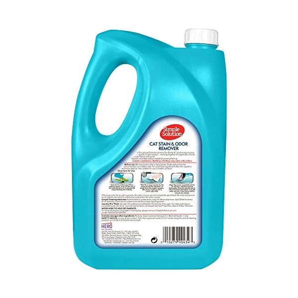 Simple-Solution-Cat-Stain-and-Odour-Remover-Enzymatic-Cleaner-with-Pro-Bacteria-Cleaning-Power-4-Litre Simple Solution Cat Stain and Odour Remover | Enzymatic Cleaner with Pro-Bacteria Cleaning Power - 4 Litres