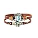 FAIRY COUPLE Vintage Leather Bracelet for Men, Women, Teens, Boys and Girls Beaded Alloy Wristband Bracelets Handmade (L10)