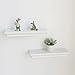 Floating Shelves Wall Mounted,Set of 2,Classic Crown Molding Design,Great for Bedroom,Living Room,Bathroom,Kitchen,5 Inch Depth,Deeper than others,White
