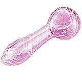 Labs Glass Water Device Black 4.1 inch Spoon with a Carb (Pink)