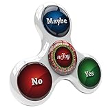 Fidget Tri Spinner Toy with Roulette Design by nJoy – EDC Anti Fidget Hand Spinner with Hybrid Ceramic Bearing- Best New Gadget for Adults and Children- White -Lead and Mercury Free - Tested