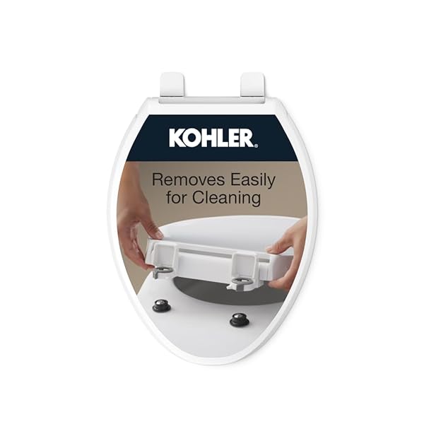KOHLER 4636-RL-0 CACHET READYLATCH ELONGATED TOILET SEAT SLOW...