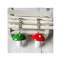 Junson Key Holder Cartoon Cute Mushroom Keychain for Women Purse Charms for Handbags Pendant with Key Ring_Random Color Car Key Ring