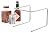 Update International PTS-9 Chrome Plated Steel Rod Pizza Tray Stand