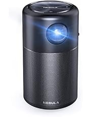 Anker Nebula Capsule, Smart Wi-Fi Mini Projector, Black, 100 ANSI Lumen Portable Projector, 360° Speaker, Movie Projector, 100 Inch Picture, 4-Hour Video Playtime, Neat Projector, Home Entertainment