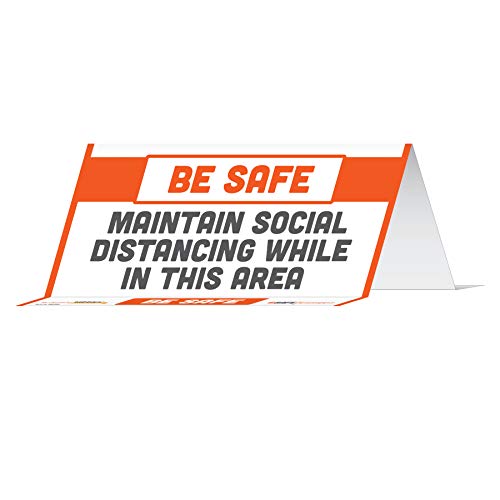 BeSafe Messaging "Maintain Social Distancing While In This Area", Table Top Ten…