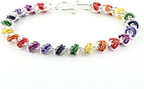Weave Got Maille Rainbow Double Orbital Barrel Chain Maille Bracelet Kit