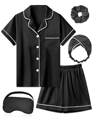 ALHAVONE Kids Satin Pajama Set