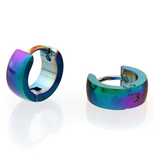YARUIE Punk Gothic stainless steel Hoop Earring Multicolor