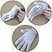 Alyan & Jammsy White Gloves 100% Cotton Gloves for Dry Hands Women Men Sleeping Gloves Overnight Moisturizing Gloves Eczema Sensitive Skin Treatement (10 Pairs)