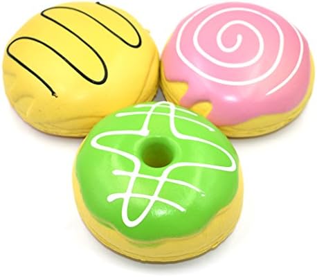 DLUcraft Slow Rising Doughnut Squeeze Toys Charms Cream Scen Decorative Props（Random style and color）-3 PCS