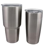 Craft Connections 30 & 20 Oz Vacuum Insulated Stainless BOSS Tumbler Set with Lids (Stainless Steel)