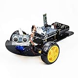 UCTRONICS Bluetooth Robot Car Kit for Arduino with UNO R3, HC-SR04 Ultrasonic Sensor, HC-05 Bluetooth Module, Infrared IR Wireless Remote Controller, L293D Motor Control Shield, Micro Servo Motor 9g