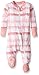 Burt's Bees Baby, Baby Girls,Sleeper Pajamas, Zip Front Non-Slip Footed Sleeper PJs, 100% Organic Cotton, Waterlily Buffalo Check, 12 Months