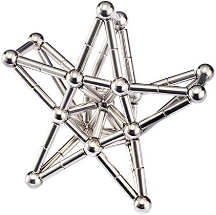 148pcs Magnet Building Blocks Construction Set Puzzle Stacking Game Sculpture Desk Toys (Silver)