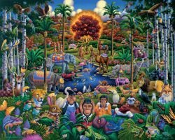 Dowdle Folk Art: Animals Of Eden 500pc Puzzle