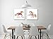 Gardenia Art - Colorful Running Horses Canvas Prints Modern Wall Art Abstract Paintings Stretched and Framed Artwork for Room Decoration,12x12 inch, Framed, 2 PCE/Set