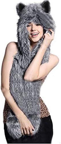TaiPin Winter Multifunction Animal Soft Hats as Earmuffs, Scarf, Gloves