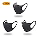 3 Pack Face Mask Dust Mask Anti Pollution Mask Unisex Mouth Mask Reusable Black Cotton Face Mask Black